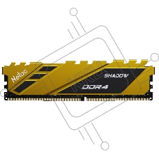 Оперативная память NETAC Shadow, DDR4, 8GB (1x8GB), 3600MHz, CL18, с радиаторами, желтый