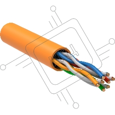 Кабель связи витая пара ITK U/UTP, кат.5E 4x2х24AWG solid, LSZH, 305м, оранжевый ITK Кабель связи витая пара U/UTP, кат.5E 4x2х24AWG solid, LSZH, 305м, оранжевый