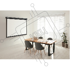 Экран Cactus 150x150см Wallscreen CS-PSW-150X150-SG 1:1 настенно-потолочный рулонный серый