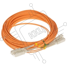 Патч-корд Hyperline волоконно-оптический (шнур) MM 50/125, LC-LC, duplex, LSZH, 10 м FC-D2-50-LC/PR-LC/PR-H-10M-LSZH-OR (FC-50-LC-LC-PC-10M)