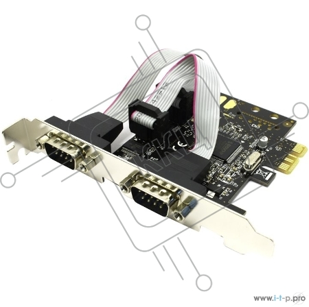 Контроллер PCI-E to 2 RS232 порт (2 COM/SERIAL port), chip MCS9922, FG-EMT03C-1-BU01, Espada (oem)