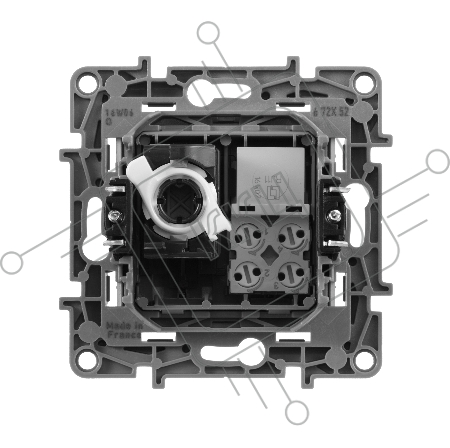 Розетка RJ11+RJ45 кат. 5 UTP, алюминий ETIKA 