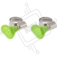 Хомуты металлические элемент крепления с формой ключа 10-16 мм, 2 шт. Сибртех