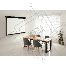 Экран Cactus 150x150см Wallscreen CS-PSW-150X150-BK 1:1 настенно-потолочный рулонный черный