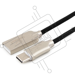 Кабель USB 2.0 Cablexpert CC-P-USBC02Bk-1M, AM/Type-C, серия Platinum, длина 1м, черный, блистер