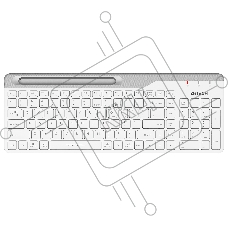 Клавиатура A4Tech Fstyler FBK25 беспроводная, USB, Bluetooth/Радиоканал, белый/серый