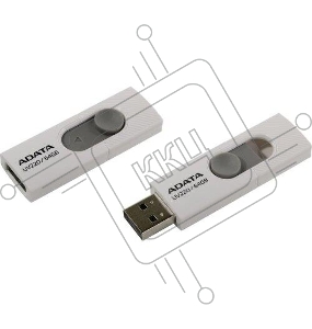 Флеш диск 64GB ADATA UV220, USB 2.0, белый/серый