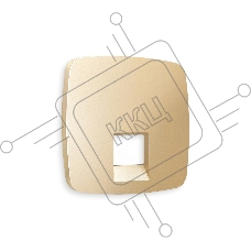 Лицевая панель OMEGA (Шампань) для компьютерной/телефонной розетки RJ-45/RJ-11 QUANT OP6120