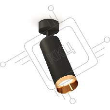 Светильник Ambrella Light XM6343005 SBK/PYG черный песок/золото желтое полированное MR16 GU5.3 (A2210, C6343, N6134)