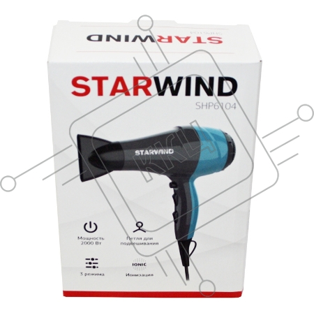 Фен Starwind SHP6104 2000Вт серый/голубой