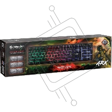 Клавиатура Defender Arx GK-196L RU (45196) проводная, USB, черный