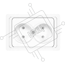 Розетка 2-м СП Валери 16А IP20 защ. шторки бел. Universal В0102x