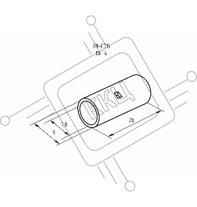 Соединительная гильза L-26 мм 16 мм² (ГМЛ (DIN) 16) REXANT