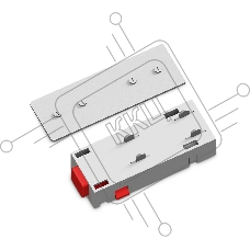 GL1105 WH белый коннектор питания с соеденителем прямой для шинопровода Magnetic 220V 68*28.5*18