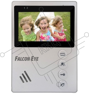 Видеодомофон Falcon Eye VISTA цветной, подключение 2-х вызывных панелей,  без трубки (Hands Free), управление электрозамком, цвет корпуса: белый, нап