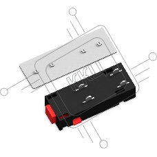 GL1106 BK черный коннектор питания с соединителем для шинопровода Magnetic 220V 68*28.5*18