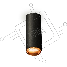Светильник Ambrella Light XS6343005 SBK/PYG черный песок/золото желтое полированное MR16 GU5.3 (C6343, N6124)