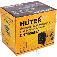 Электрогенератор бензиновый инверторный Huter DN7500SXA, 6.5 кВт, 84 дБ, 47.5 кг
