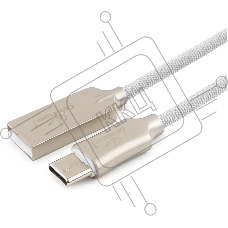 Кабель USB 2.0 Cablexpert CC-P-USBC02W-1.8M, AM/Type-C, серия Platinum, длина 1.8м, белый, блистер