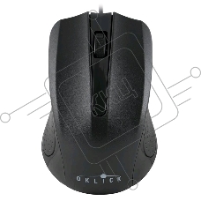 Мышь проводная Oklick 225M черный, 1200 dpi, USB, кнопки - 3