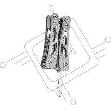 Мультитул KRANZ KR-12-4902-2 10 функций, 113мм