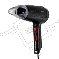 Фен Blackton Bt HD1002C Black Мощность 1000 Вт, Напряжение 220 В, 50 Гц, Регулировка воздушного потока 2, Регулировка температуры 2, Петля для подвешивания, Концентратор.