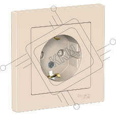 Розетка ATLAS DESIGN с заземл. защ. шторки 16А в сборе беж. SchE ATN000244 Розетка ATLAS DESIGN с заземл. защ. шторки 16А в сборе беж. SchE ATN000244