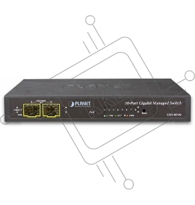 GSD-1002M управляемый коммутатор IPv4/IPv6 Managed 8-Port 10/100/1000Mbps + 2-Port 100/1000X SFP Gigabit Desktop Ethernet Switch (POE PD, External PWR)