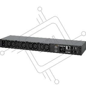 Блок распределения питания CyberPower PDU PDU41005  (PDU20SWHVIEC8FNET) 1U type, 16Amp, plug IEC 320 C20, (8) IEC 320 C13