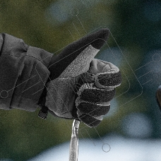 Перчатки универсальные, искусственный мех, работа с сенсорным экраном, размер 9 Denzel
