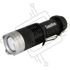 Фонарь LED5135 (LED XPE ZOOM 3 реж 1хLR6 алюм. блистер черн.) Camelion 12915
