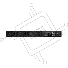 Блок распределения питания CyberPower PDU PDU41005  (PDU20SWHVIEC8FNET) 1U type, 16Amp, plug IEC 320 C20, (8) IEC 320 C13