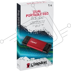 Накопитель SSD Kingston USB3.2 Gen2 1TB SPSD/1TB серебристый