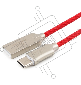 Кабель USB 2.0 Cablexpert CC-P-USBC02R-1.8M, AM/Type-C, серия Platinum, длина 1.8м, красный, блистер