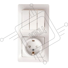 Блок комбинированный GLOSSA розетка + выкл. 3-кл. бел. SchE GSL000176