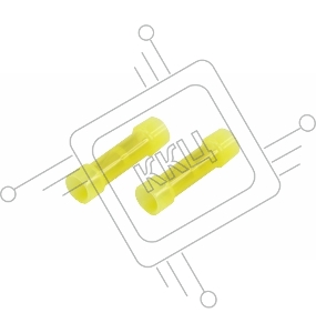 Соединительная гильза изолированная L-27.3 мм нейлон 4-6 мм² (ГСИ(н) 6.0/ГСИ-н 4,0-6,0) желтая REXANT