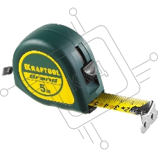 Рулетка KRAFTOOL GRAND 5м / 25мм с ударостойким корпусом (ABS) и противоскользящим покрытием