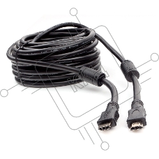 Кабель HDMI Cablexpert CCF2-HDMI4-15M, 19M/19M, v2.0, медь, позол.разъемы, экран, 2 фер.кольца, 15м, черный, пакет
