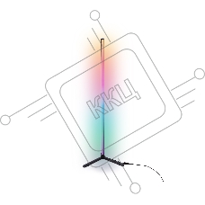 Светильник Ambrella light FL8022 BK черный LED 15W RGB D32*1250 (ПДУ РАДИО 2.4G)