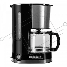 Кофеварка капельная Redmond RCM-M1507 черный/серебристый, исп. кофе - молотый, 0.6 л, 600 Вт