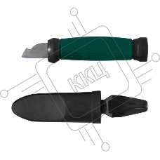 Нож FIT 10642  электрика нерж.сталь прорез.ручка 2-сторонняя заточка лезвие 33мм