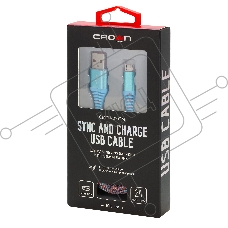 Кабель Crown USB - microUSB CMCU-3102M blue