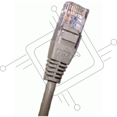 Патч-корд 2-х парный TWT UTP кат.5e, с заливными колпачками, 1.0 м, серый