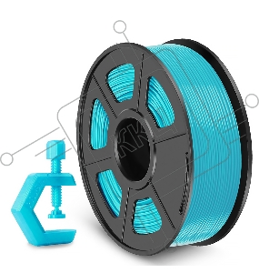 Филамент NVPRINT PETG Cyan для 3D печати диаметр 1.75мм  длина 330 метров  масса 1 кг