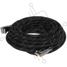 Кабель HDMI C-HM-HM-10M Wize, 10 м, v.2.0, 19M/19M, позол.разъемы, экран, черный, пакет