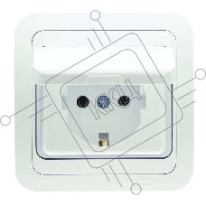 Розетка 1-м СП Mimoza 16А IP20 с защ. крышкой бел./бел. Makel 12029