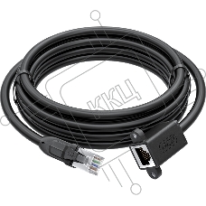 Удлинитель GCR  PROF патч-корда прямой 5.0m, FTP медь, кат.6, 24 AWG, крепление под винт, никелированный коннектор, T568B, GCR-53719