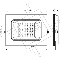 Прожектор светодиодный Elementary 70W 7175lm 4000К 175-265V IP65 черный LED