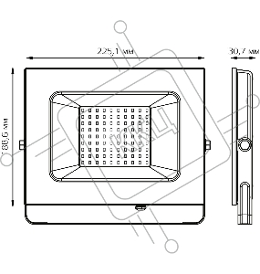 Прожектор светодиодный Elementary 70W 7175lm 4000К 175-265V IP65 черный LED