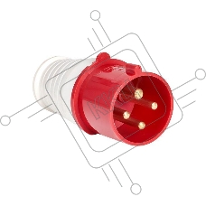 Вилка эл. каб. 16А 3P+РЕ 380В IP44 (014) EKF ps-014-16-380